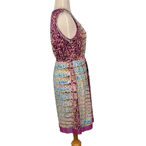 Simply Vera Vera Wang Sleeveless Midi Dress Sz M Elastic Waist Polyester - Picture 2 of 13